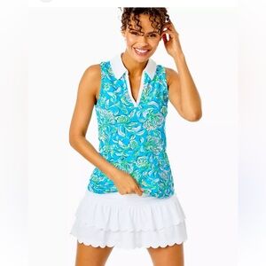 Lilly Pulitzer polo top.💙💚